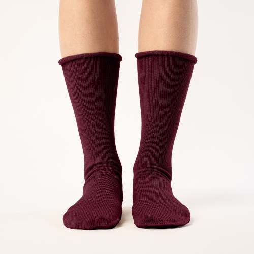 Women's Knit Socks Merino Royal Cherry