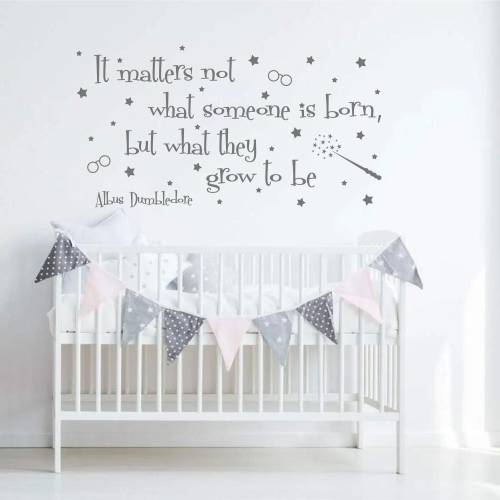 It Matters Not What Someone Is Born But What They Grow To Be - Wall Decal - Wall Sticker - Baby Room Decal - Nursery - Wall Art - Newborn