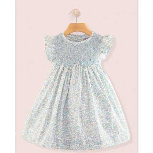 Beatrice Garden Blue Smocked Dress – Fleurisse by Spring Flowers