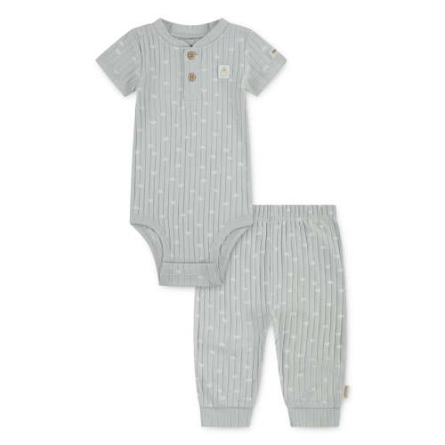 Huggies Baby Boy Printed 2pc Organic Cotton Bodysuit and Pant Set, Sizes NB-9M