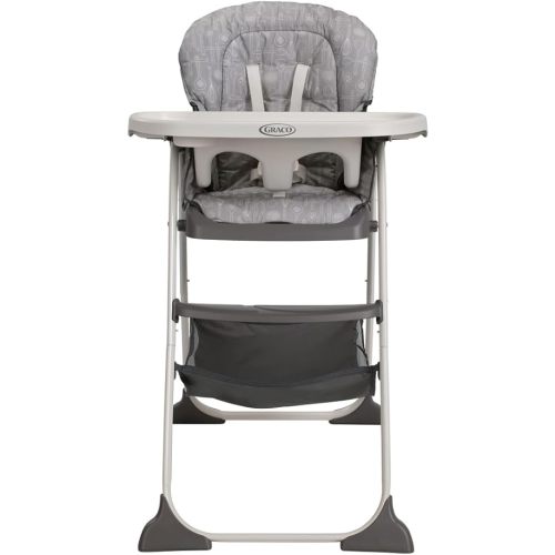 Graco Slim Snacker High Chair, Ultra Slim, Fast-Folding, Multiple Recline Positions, Comfortable Feeding, Whisk
