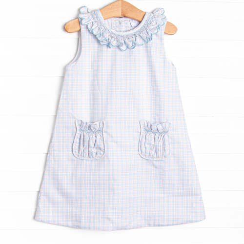 Bleu: Greer Smocked Dress, Blue Plaid – Stitchy Fish