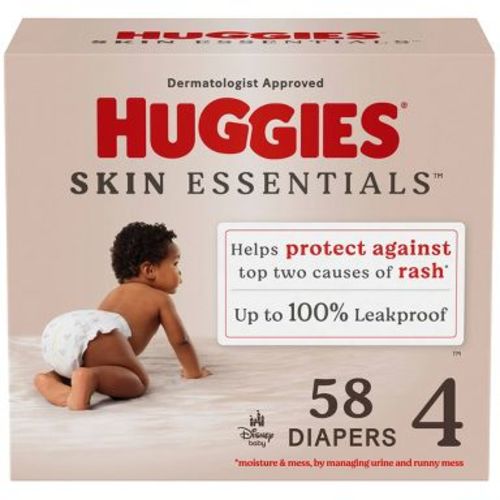 Huggies Skin Essentials Luxury Diapers - Size 4 - 58ct
