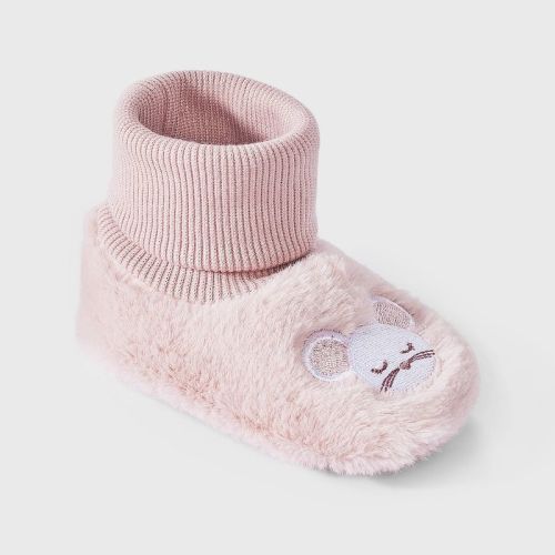 Baby Fuzzy Boots with Mouse - Cloud Island™ Pink 3-6M