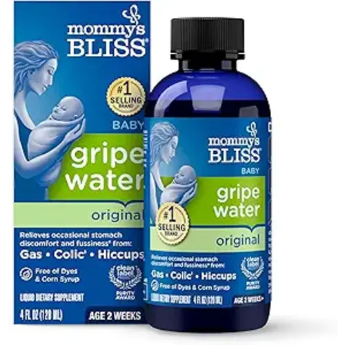 Mommy's Bliss Gripe Water Original, Infant Gas & Colic Relief, Gentle & Safe, 2 Weeks+, 4 Fl Oz (Pack of 1)