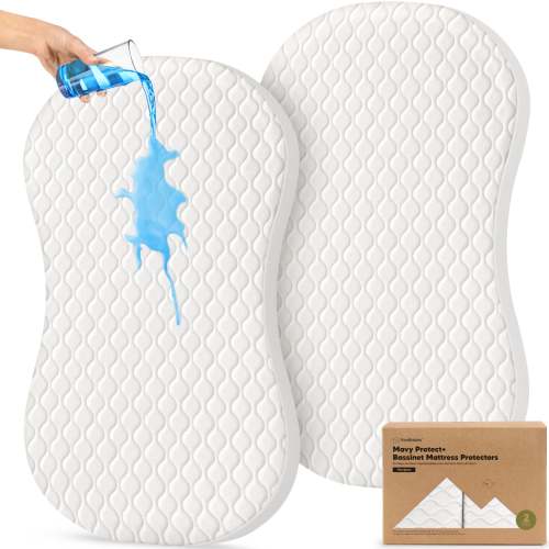 2 pack Mavy protect + waterproof bassinet mattress protectors| KeaBabies