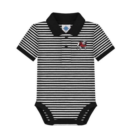 Georgia Bulldogs Striped Polo Bodysuit | College Baby
