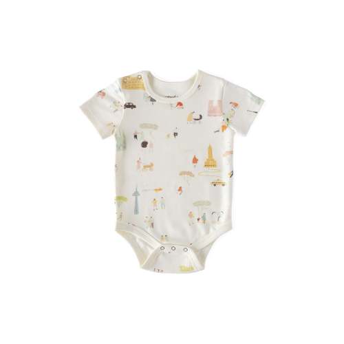 Short Sleeve Shoulder Snap One-Piece - Explore the World – Pehr