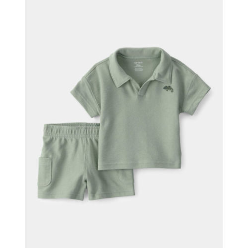 Baby Boy 2-Piece Top & Short Set - Green | Carter's