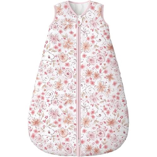 Yoofoss Baby Sleep Sack 6-12 Months, 1.5 Tog Baby Wearable Blanket with 2-Way Zipper, 100% Cotton Organic Fabric Winter Infant Sleeping Sack, Warm Soft Comfy