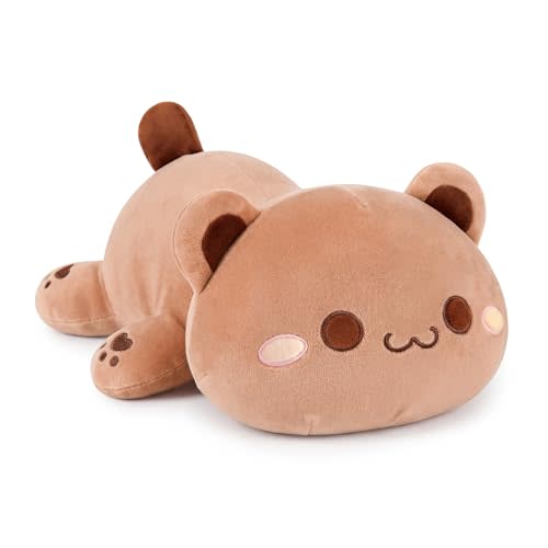 Onsoyours Cute Bear Plush Toy 20" Stuffed Animal Bear Soft Anime Large Plush Pillow for Kids (Brown Bear, 20")