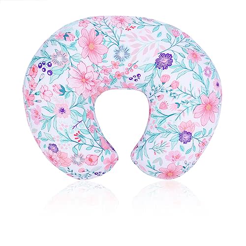 Cloele Nursing Pillow Cover - Botanical Floral Leaf Baby Pillow Cover,Breast Feeding Pillow Slipcovers for Women,Ultra Soft Breathable Infant Nursing Pillowcase for Newborn,Fits Most Nursing Pillows