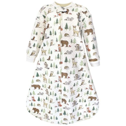 Hudson Baby Infant Boys Premium Quilted Long Sleeve Sleeping Bag and Wearable Blanket, Forest Animals, 12-18 Months