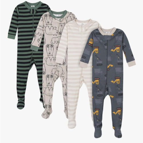 12 months Gerber baby-boys Baby-boys 4-pack Footed Pajamas