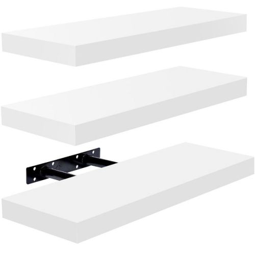 3 Pack 16 Inch Sorbus Long Floating Wall Shelves for Bedroom, Decor, Kitchen, Living Room - for Trophies, Frames, Bookshelf