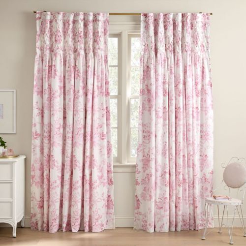 LoveShackFancy Smocked Damask Blackout Curtain