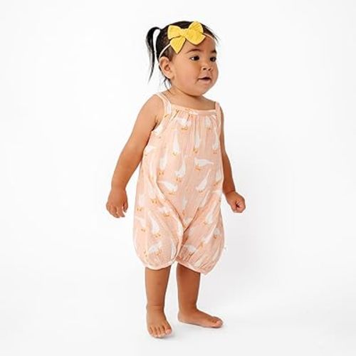 Copper Pearl Baby Bubble Romper: Premium Cotton Summer Romper for Babies and Toddlers, Soft, Breezy, Gender Neutral Baby Clothes – Easy-On Baby Romper for Quick Changes, Goosie, 3-6m