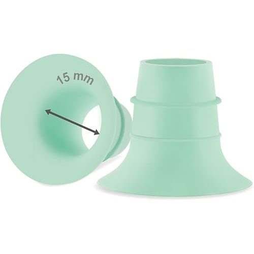 Maymom 15mm Flange Insert Compatible with Elvie Single/Double Electric, Elvie Stride Flange (24mm), Compatible with Medela PersonalFit Flex Shield, Not Original Elvie Replacement Pump Parts