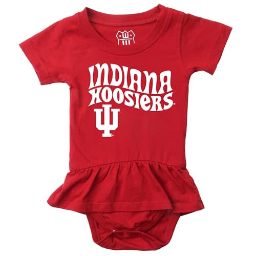 Wes and Willy College Sports Fan Baby Girls Ruffle Hopper Romper