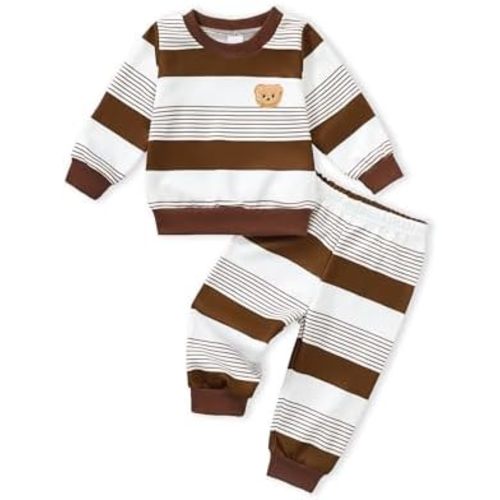 NZRVAWS Toddler Baby Boy Clothes Infant Fall Winter Outfit Long Sleeve Pant Top Set 2Pcs Sweatshirt 0 Month-3 Years