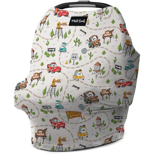 Milk Snob Original Disney 5-in-1 Baby Cover, Breastfeeding, Car Seat, Carrier, Stroller, High Chair, Shopping Cart, Canopy, Baby Shower Gender Neutral Gifts, Nursing Top (Pixar Cars)