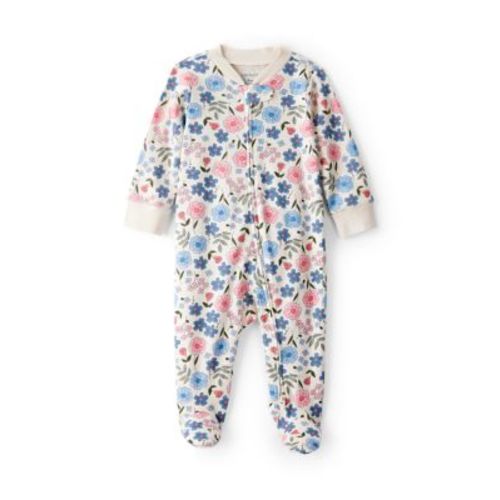 Baby Girls Interlock Snap Footed Pajamas
