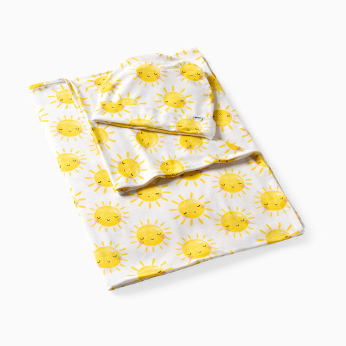 Little Sleepies Swaddle & Infant Beanie Set - Sunshine, One Size