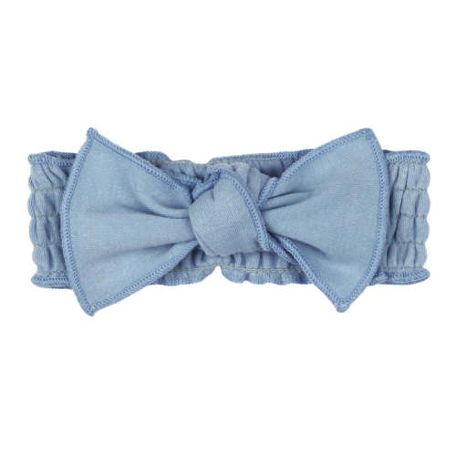 Pool | Organic Smocked Tie Headband 0-12m