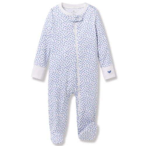 Baby’s Pima Romper in Bluehearts | Over The Moon