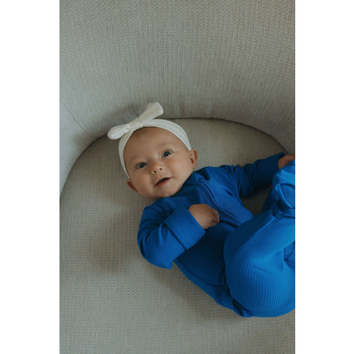 Cobalt Ribbed Zip Romper