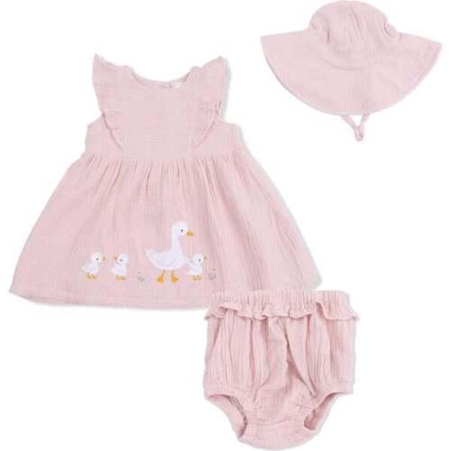 Lotus Flower Ducklings, Ruffle Sleeve Dress and Bloomer with Sunhat - Angel Dear | Maisonette