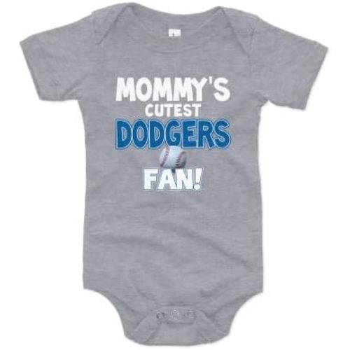 NanyCrafts Baby's Mommy's Cutest Dodgers Fan Bodysuit, Baby Dodgers Fan