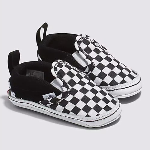 Infant Slip-On V Checkerboard Crib Shoe