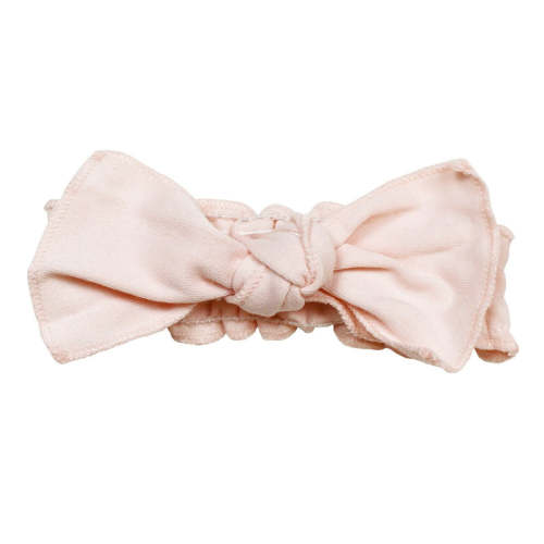 Blush | Organic Smocked Tie Headband 0-12m