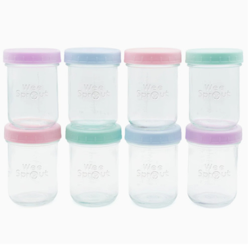 Glass Baby Food Storage Jars – 8 oz (Set of 8)