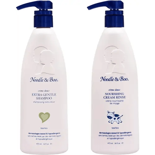 Noodle & Boo Extra Gentle Baby Shampoo and Conditioner Set | Tear-Free, Hypoallergenic, Pediatrician-Tested | Gentle Hair Care for Sensitive Scalps & Delicate Hair, 16 fl oz Each