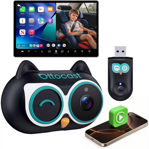 OTTOCAST Cabin Care Baby Car Camera & Wireless CarPlay Adapter