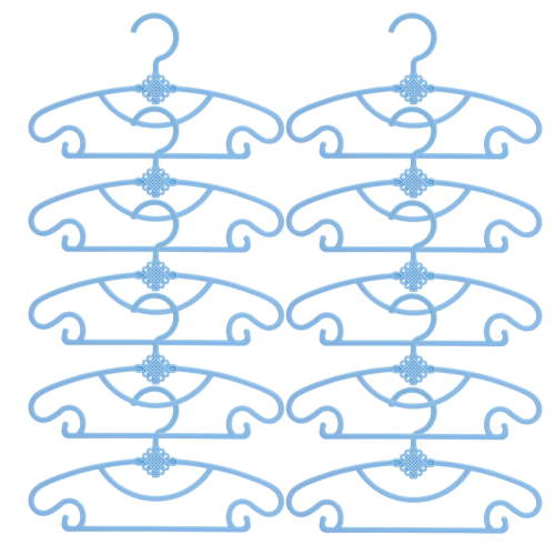 Kids Plastic Hangers, Baby Clothes Hangers for Closet 10 Packs Non-Slip Toddler Hangers for Infant Child Clothing, Small Children Hangers for Pants Coats Skirts