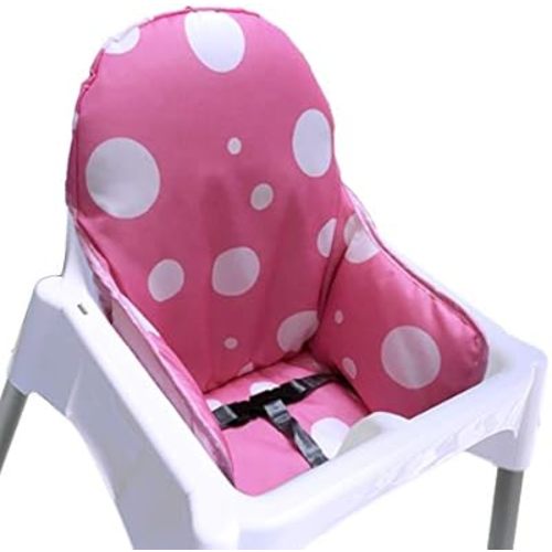 ZARPMA Highchair Cushion for IKEA Antilop High Chair, NEW Version Baby Highchair Seat Covers, More Thick, Washable Foldable, Child Chair Insert Mat Padding (Pink)