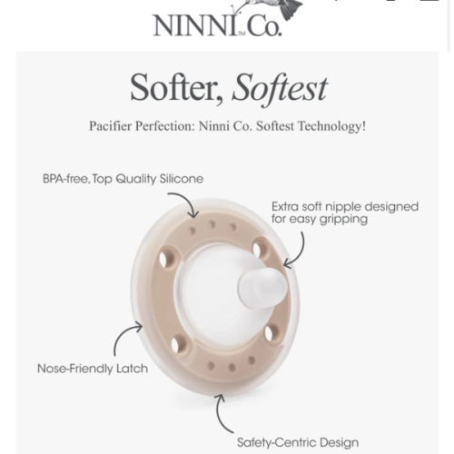 Ninni Pacifier Oatmeal 2 Pack