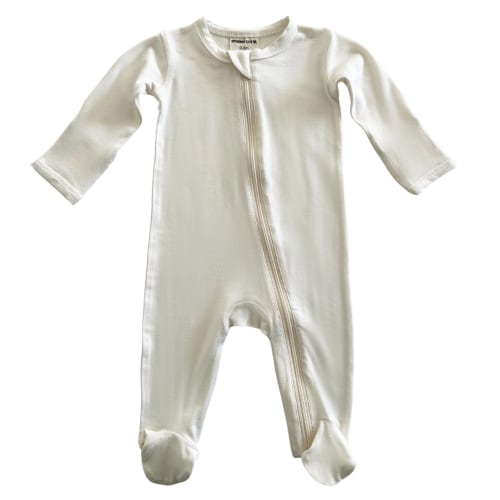 2-Way Zip Footie, Cloud White