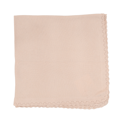 Cream/white Knit Ruffle Blanket