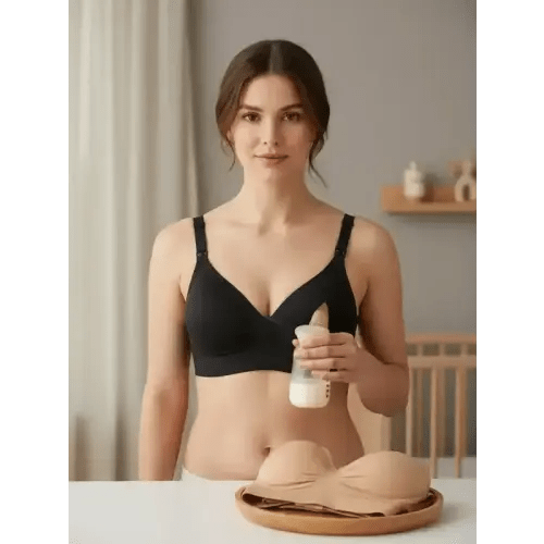 Women's Solid Ruched Detachable-Strap Nursing Bra, Casual Comfortable - TikTok Shop