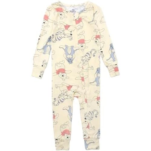 Disney Unisex Baby Footless One Piece Pajamas, Snug-fit Pajamas, Soft & Cute for Kids