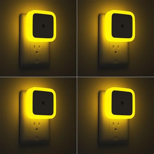 Sujeet Night Light, Night Lights Plug into Wall,Nightlight Plug in Night Light, Dusk to Dawn Night Lamp Led Night Lights for Adults Bedroom, Bathroom, Hallway (Amber)