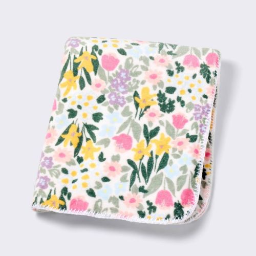 Plush Baby Blanket - Painterly Floral - Cloud Island™