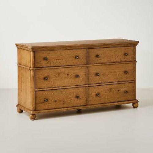 Traditional Wooden 6-Drawer Horizontal Dresser - Hearth & Hand™ with Magnolia Furniture