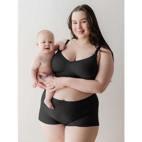 Grow with Me™ Maternity & Postpartum Boyshort | Black - Kindred Bravely
