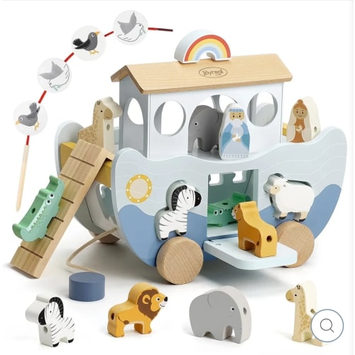 Wooden Noah's Ark Toy for Montessori Learning - Joyreal