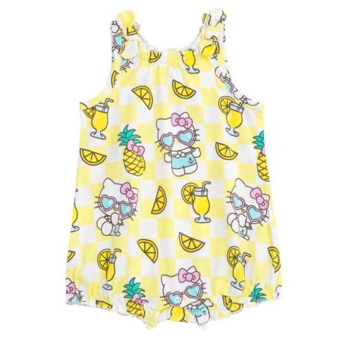 Hello Kitty Newborn Baby Girls Sleeveless Bubble Romper Yellow 3-6 Months